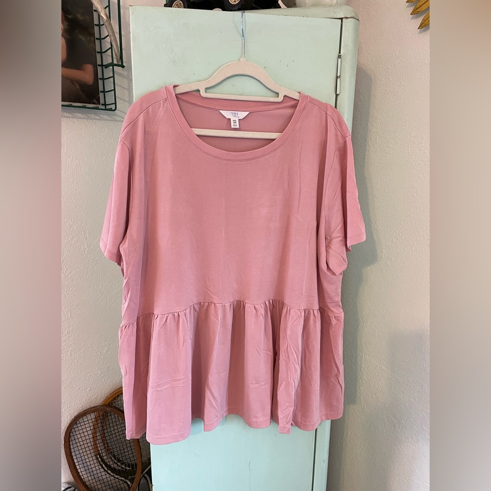 Time and Tru Shirt, Pink, Size XXL